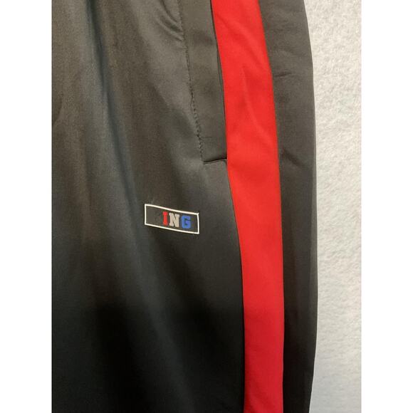 Sacred Crown Pants Mens 4XL Black Red Track Joggers Athletic Side Stripe Cuffed - Picture 2 of 12